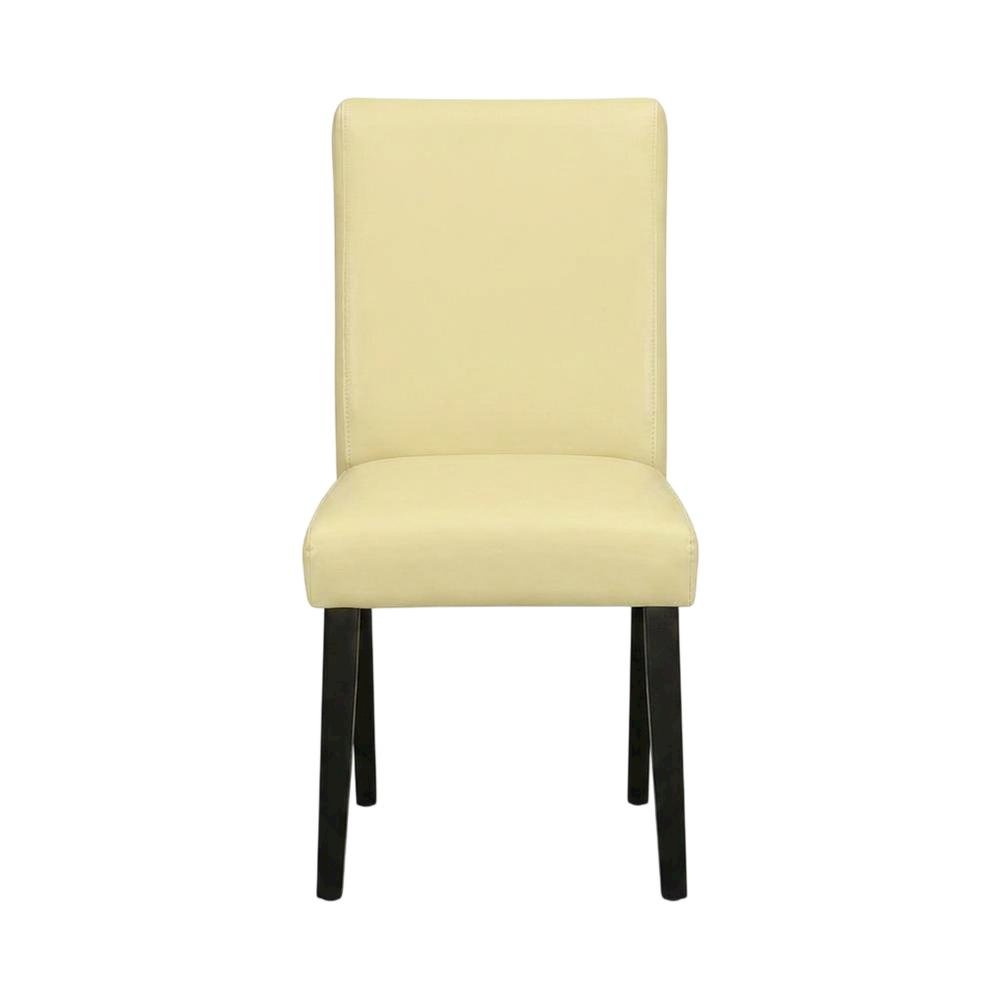 Faux Leather Upholstered Parsons Dining Chair for Kitchen or Dining Room, Set of 2. Picture 2
