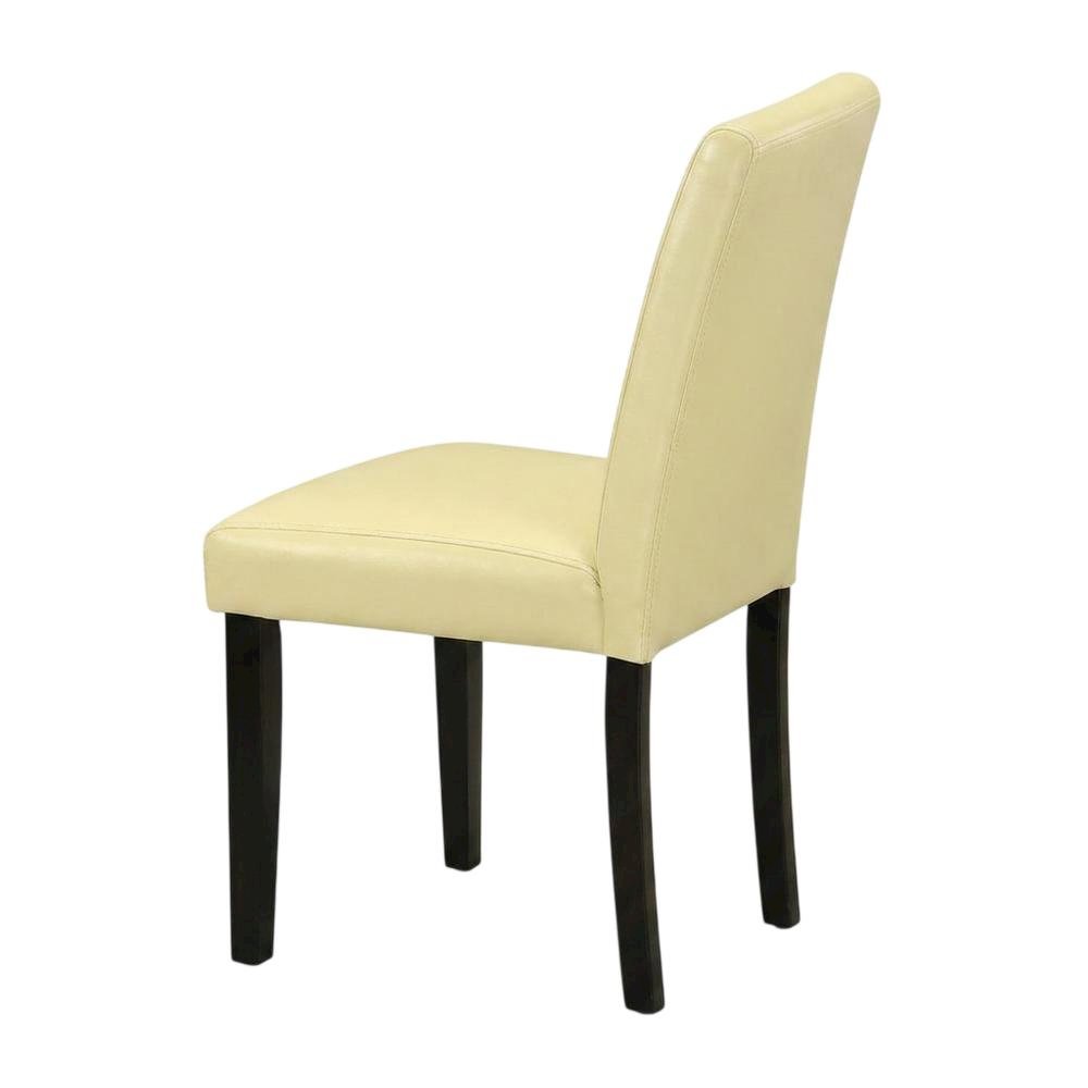 Faux Leather Upholstered Parsons Dining Chair for Kitchen or Dining Room, Set of 2. Picture 5