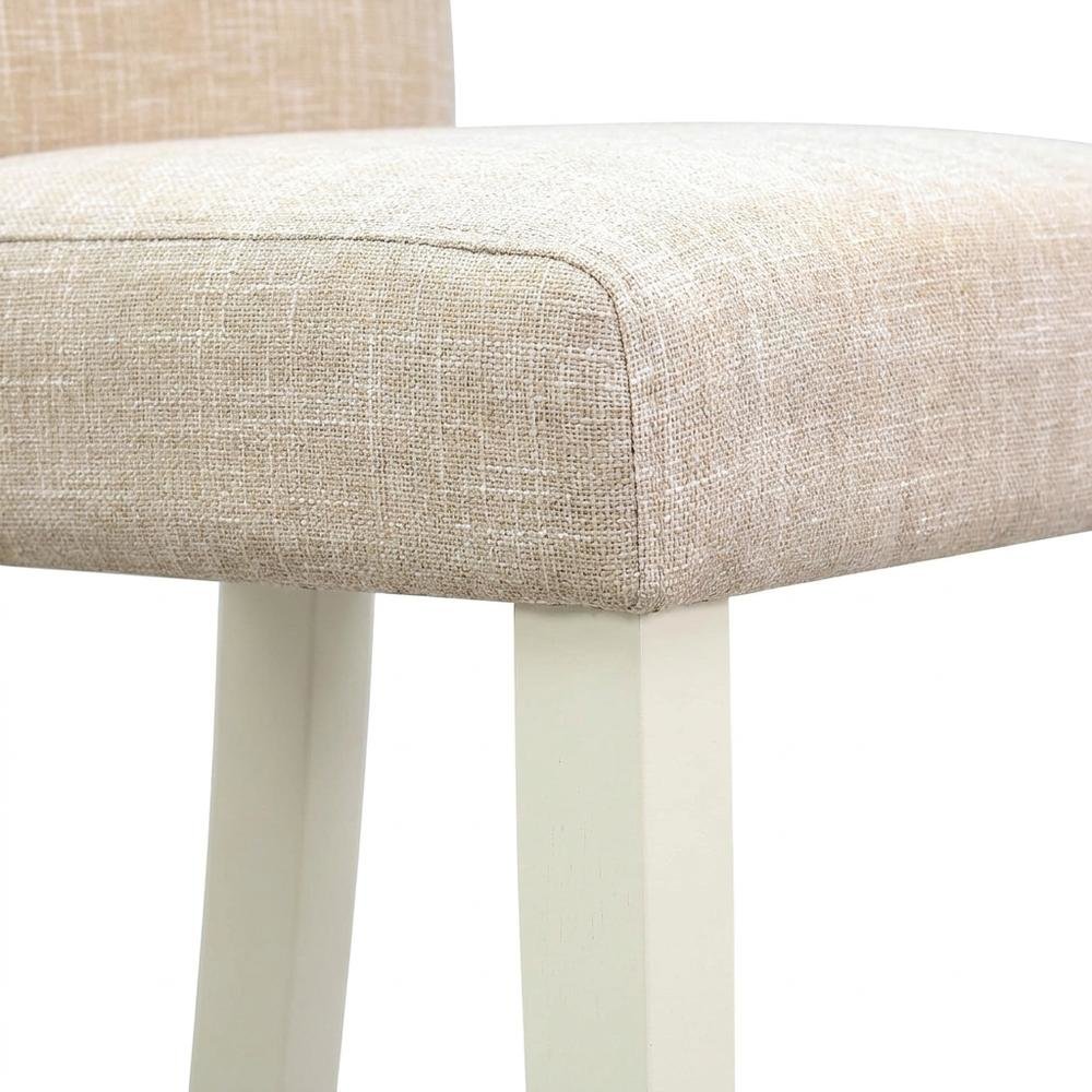 Linen-Upholstered Parsons Dining Chair with High Back for Kitchen Table, Set of 2. Picture 8