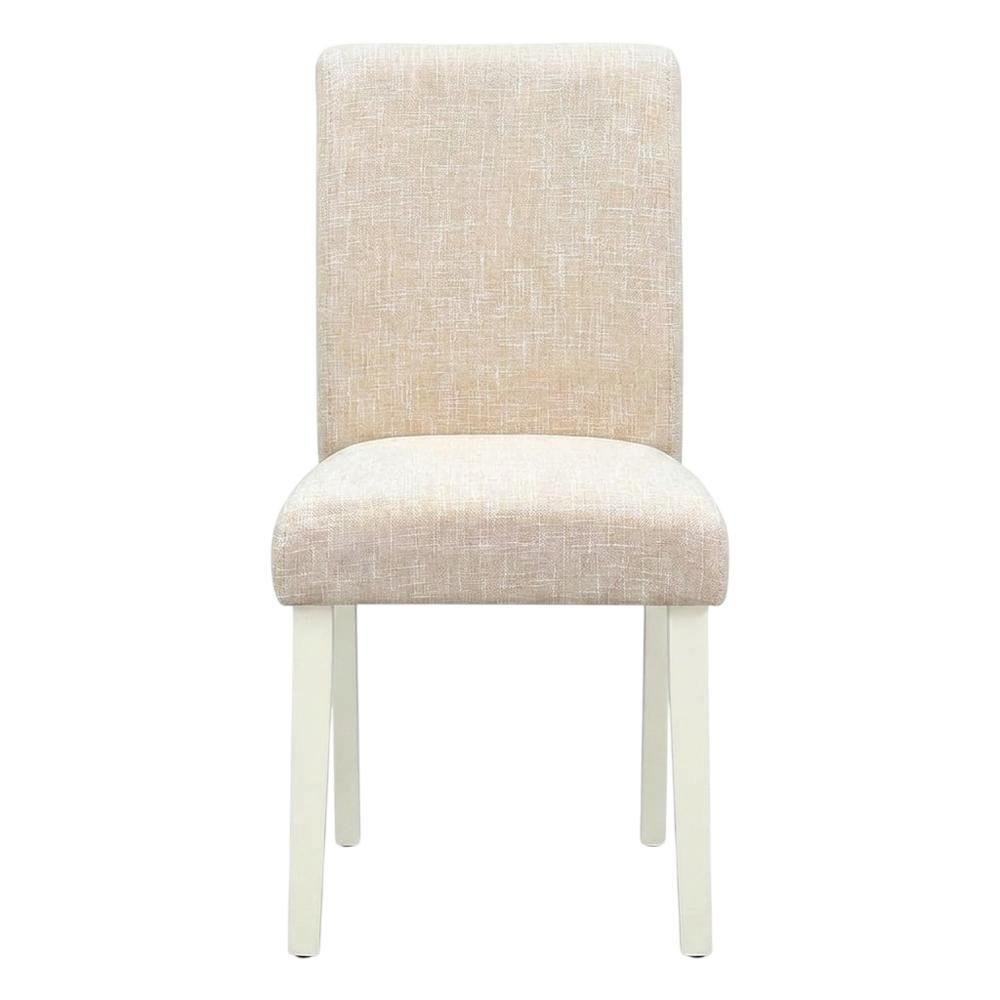 Linen-Upholstered Parsons Dining Chair with High Back for Kitchen Table, Set of 2. Picture 2
