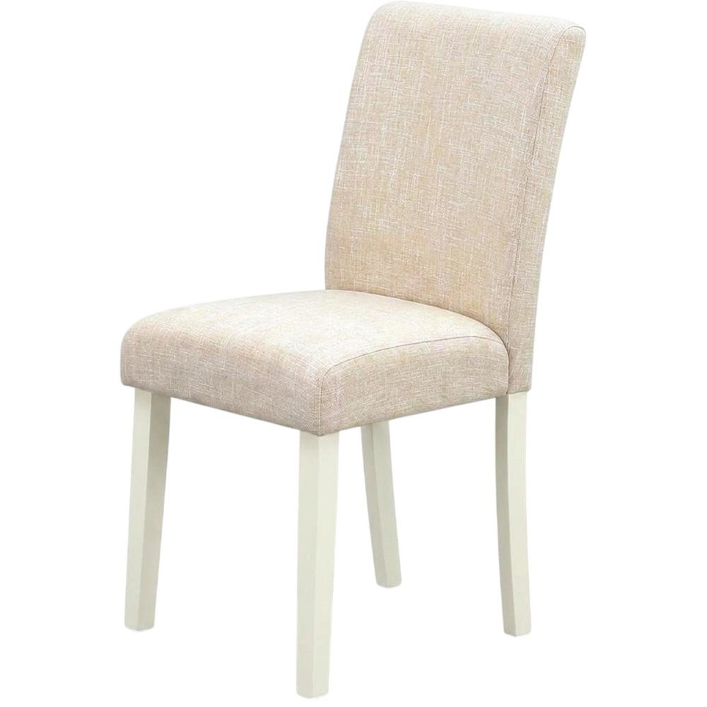 Linen-Upholstered Parsons Dining Chair with High Back for Kitchen Table, Set of 2. Picture 5