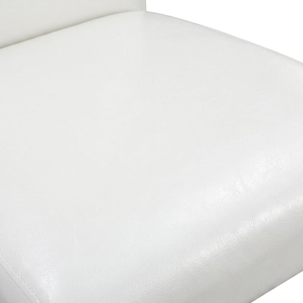 Faux Leather-Upholstered Parsons Dining Chair for Kitchen and Dining Room, Set of 2. Picture 7