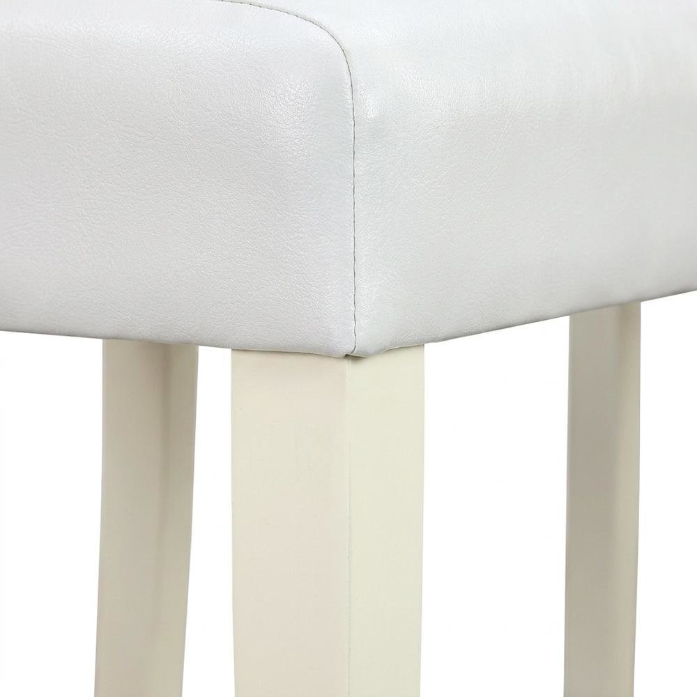 Faux Leather-Upholstered Parsons Dining Chair for Kitchen and Dining Room, Set of 2. Picture 8