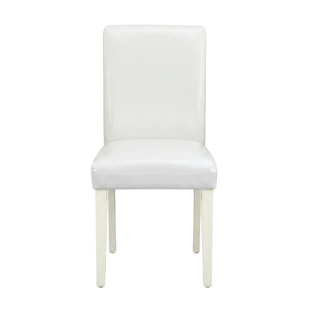 Faux Leather-Upholstered Parsons Dining Chair for Kitchen and Dining Room, Set of 2. Picture 2