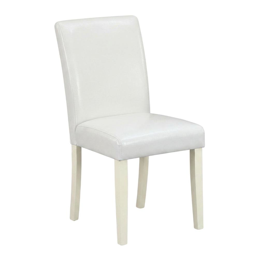 Faux Leather-Upholstered Parsons Dining Chair for Kitchen and Dining Room, Set of 2. Picture 5