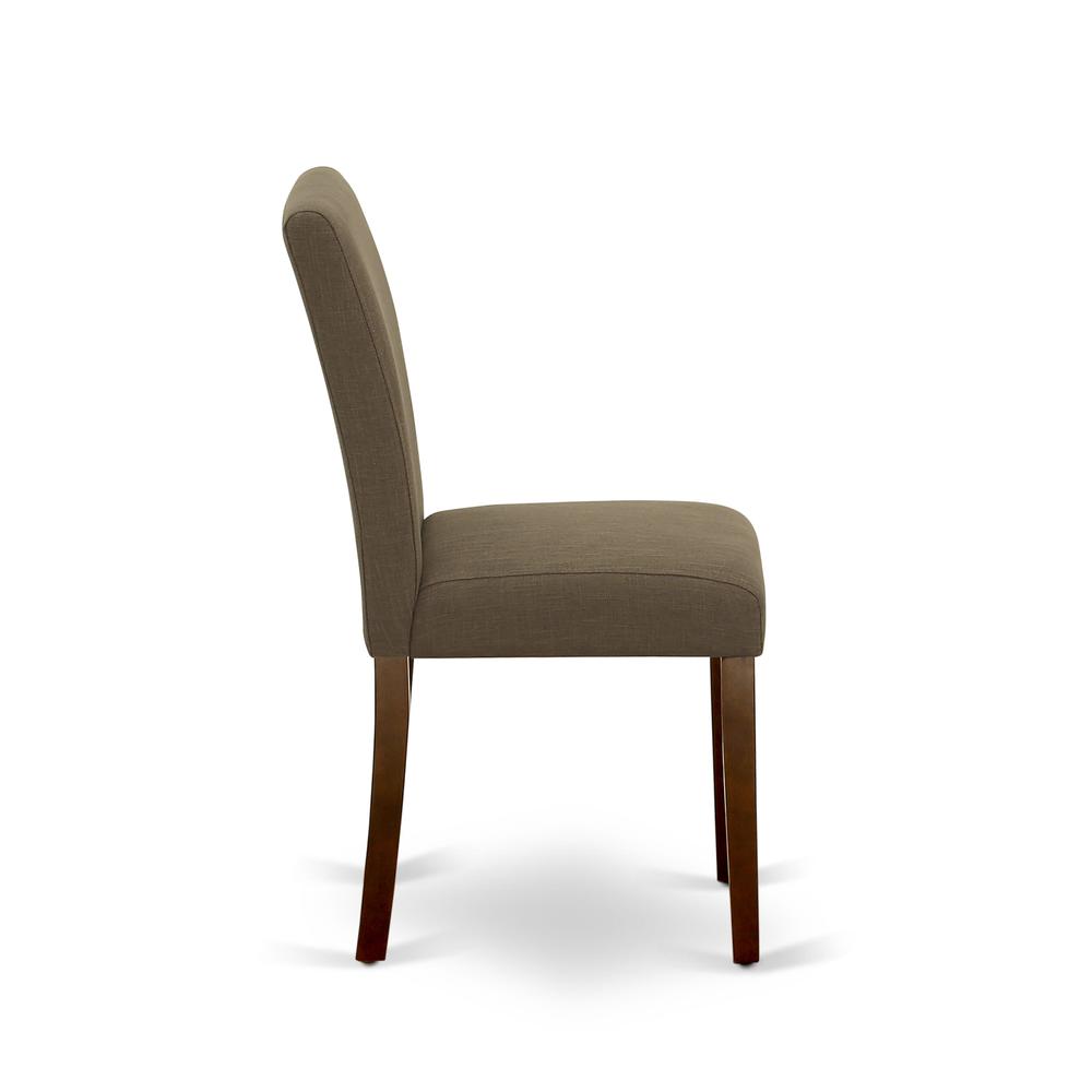AMAB3-MAH-18 3 Pc Dining Room Set - 1 Kitchen Table and 2 Coffee Upholstered Dining Chair - Mahogany Finish. Picture 7