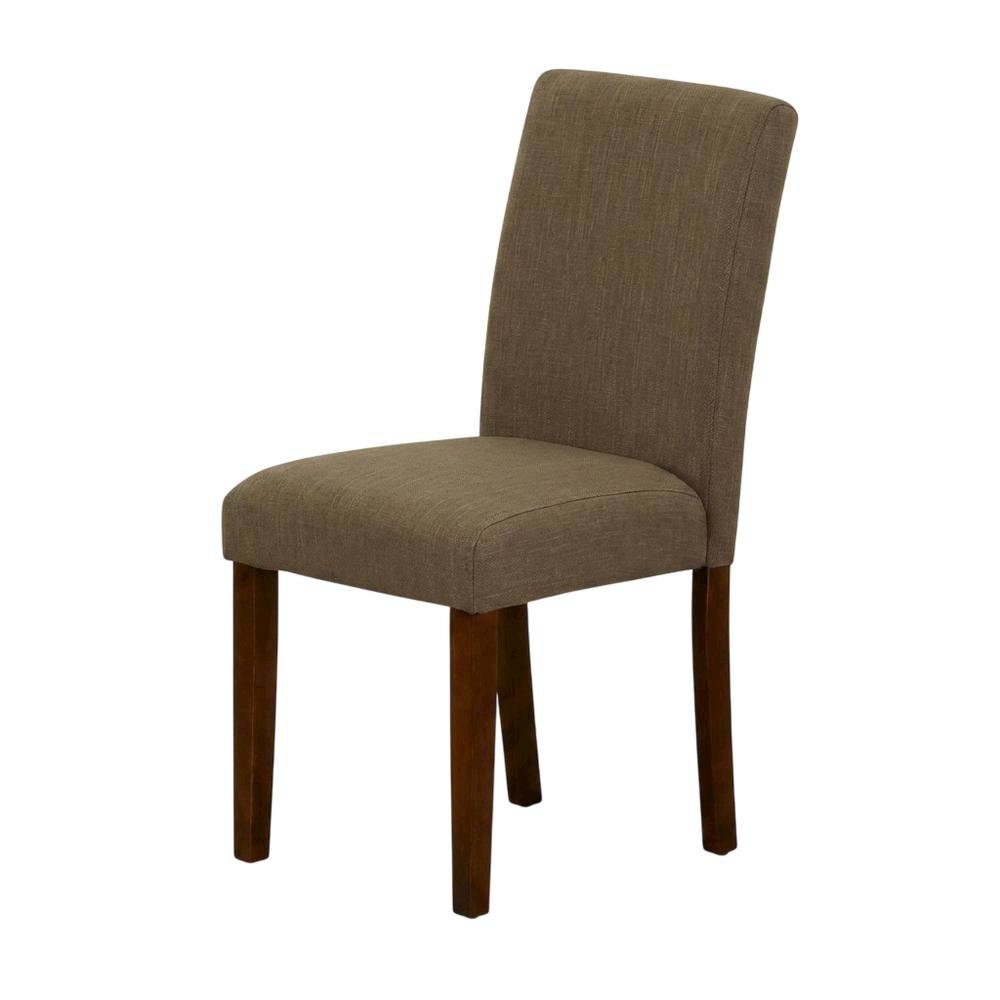 Upholstered Parsons Dining Chair with High Back for Dining Room, Mahogany, Set of 2. Picture 5