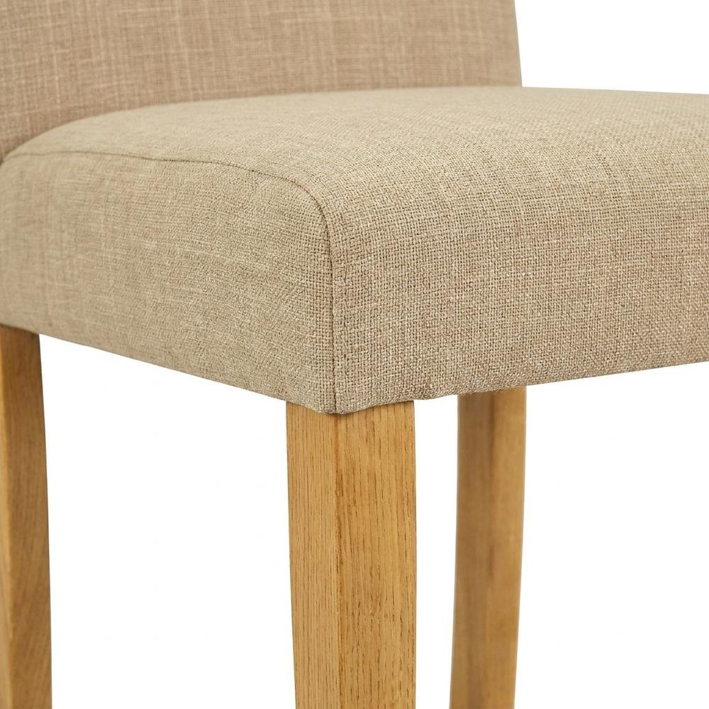 Upholstered Parsons Dining Chair with Padded Seat for Kitchen Table, Oak, Set of 2. Picture 7