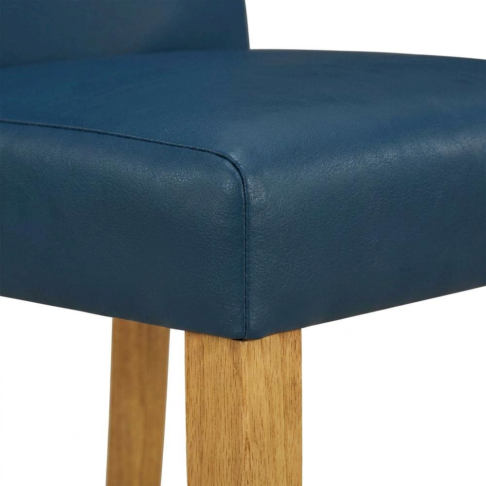 Parsons Dining Chair with High-Back Upholstered Seat for Kitchen, Oak, Set of 2. Picture 8