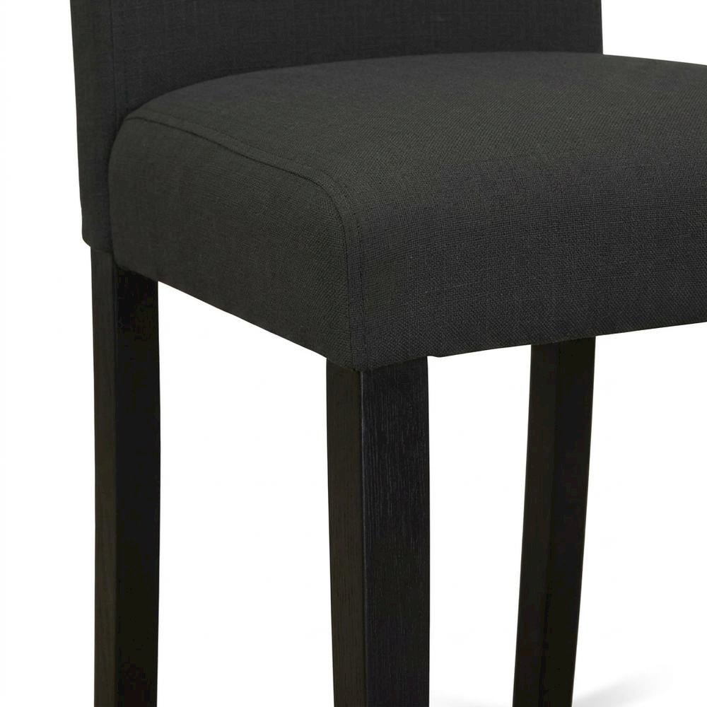 Linen-Upholstered Parsons Dining Chairs with Solid Wood Frame, Set of 2. Picture 8