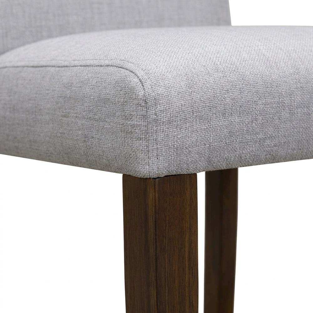 Solid Wood Linen-Upholstered Modern Dining Chair for Dining Room, Set of 2. Picture 8
