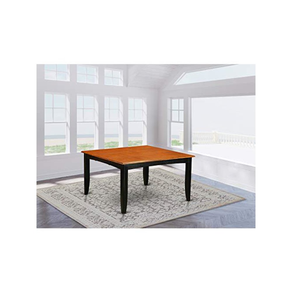 Parfait    Square  Table  with  18"Butterfly  Leaf  -  Black  &  Cherry  Finish. Picture 1
