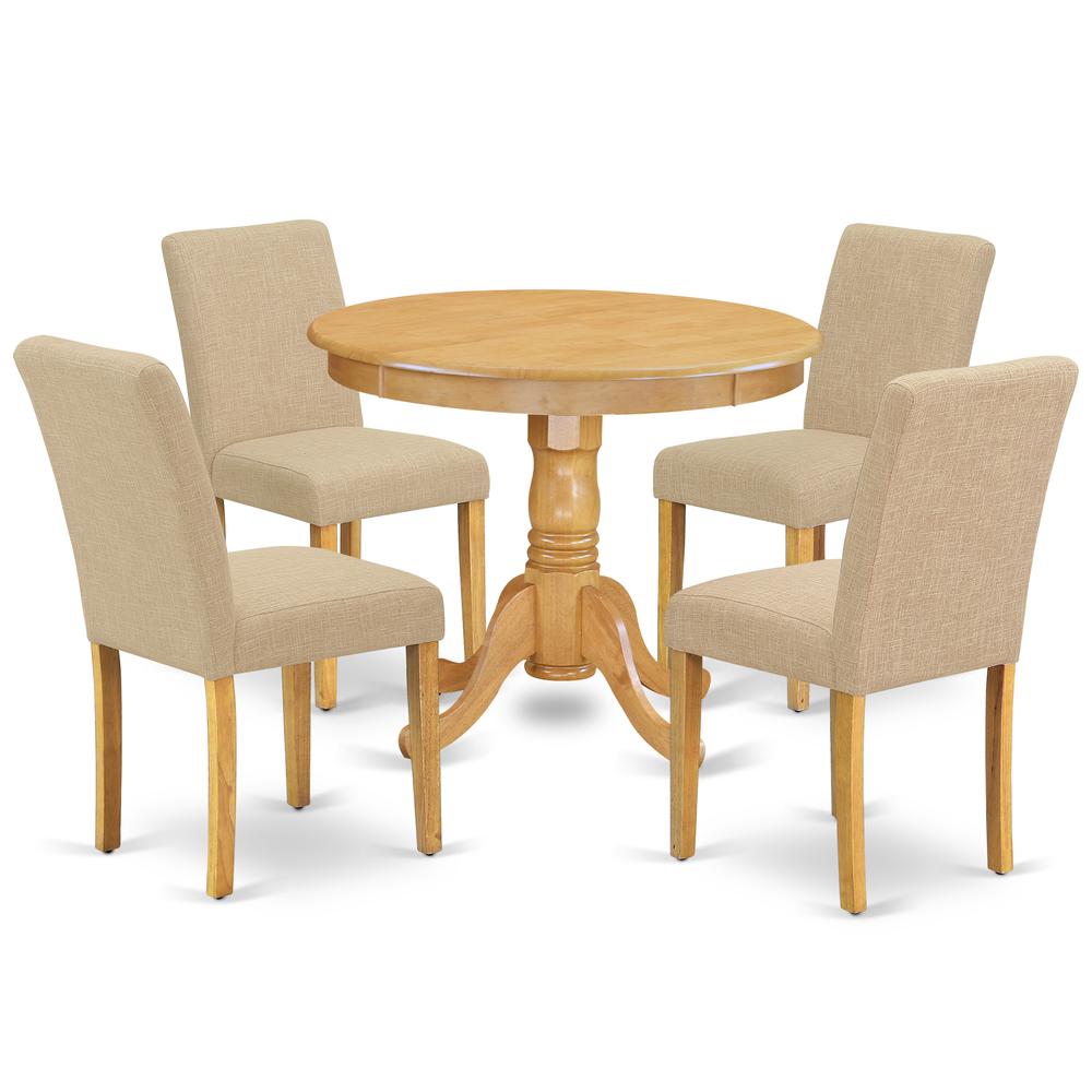 Dining Room Set Oak, ANAB5-OAK-04. Picture 1