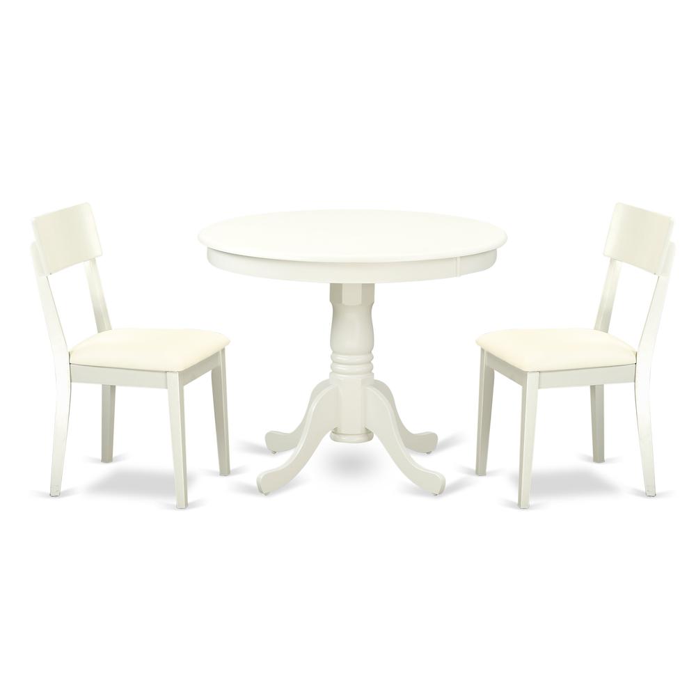 Dining Room Set Linen White, ANAD3-LWH-LC. Picture 1