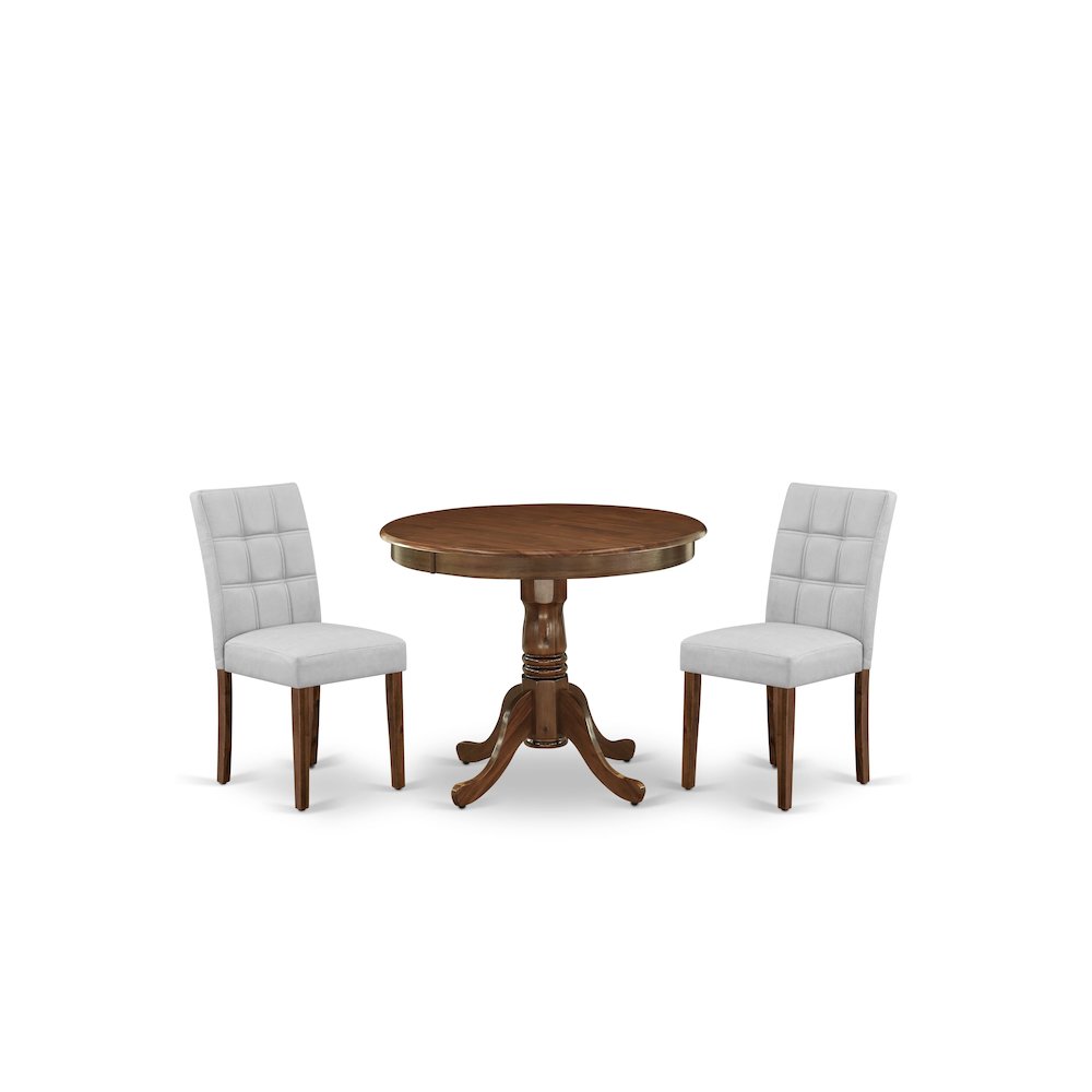 3 Piece Modern Dining Set consists A Dinning Table. Picture 1