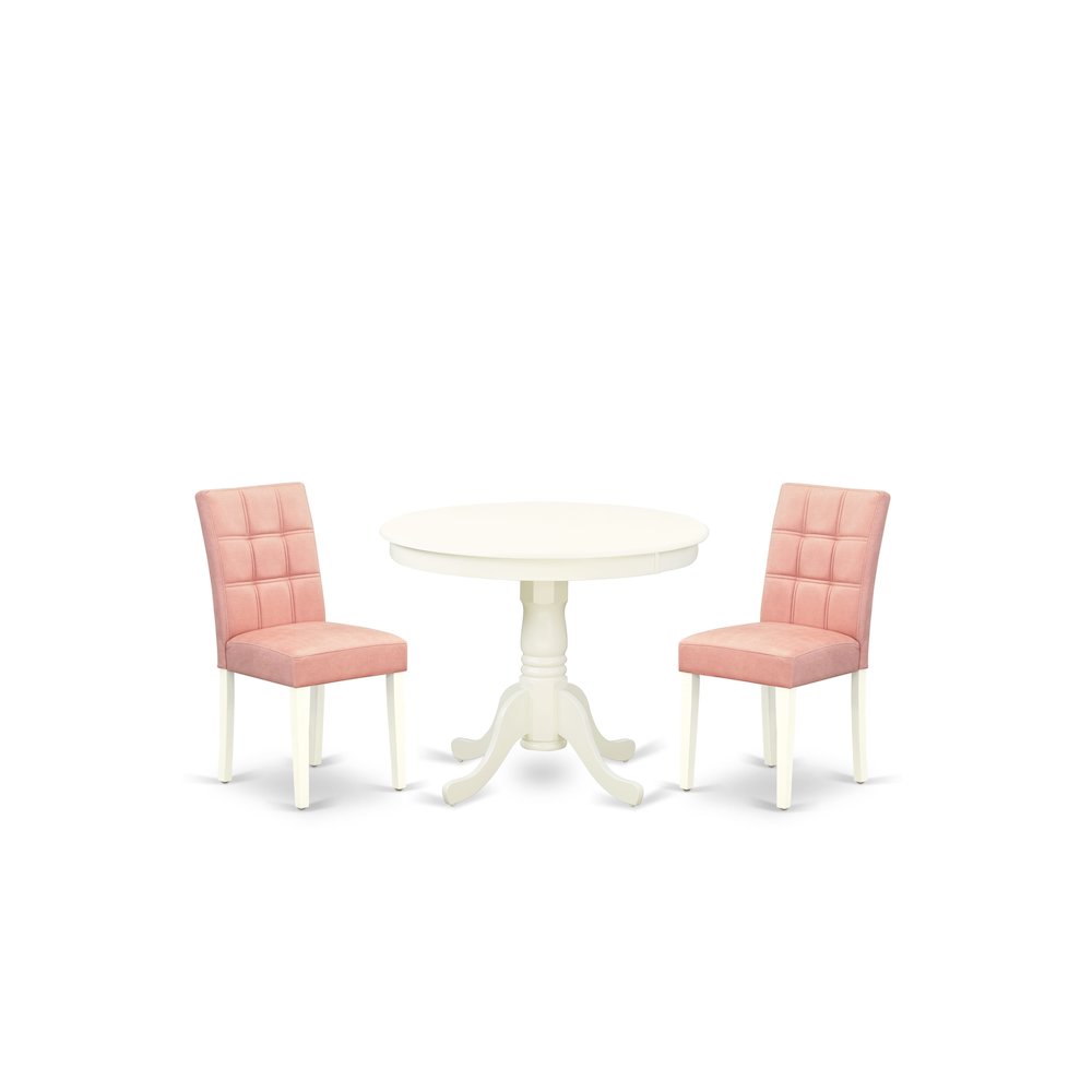 3 Piece Dining Table Set consists A Wood Table. Picture 1