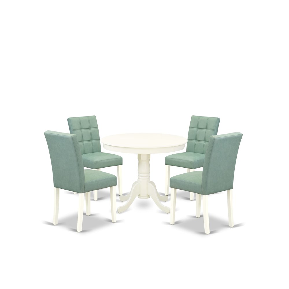 5 Piece Dinner Table Set contain A Wooden Table. Picture 1