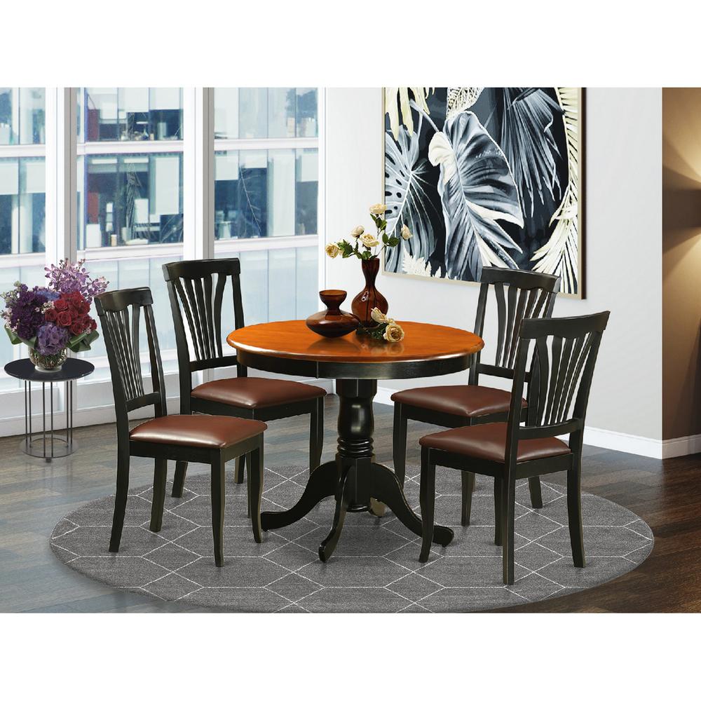 5  Pc  Kitchen  nook  setin  Black  and  Cherry. Picture 2