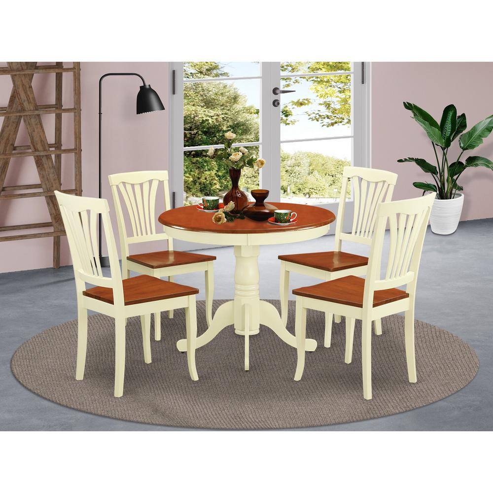 5  Pc  small  Kitchen  Table  set-round  Kitchen  Table  and  4  Chairs  for  Dining  room. Picture 2
