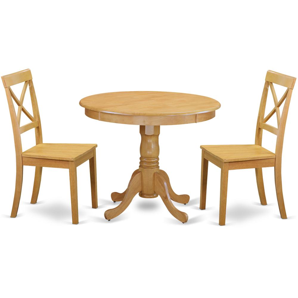 Dining Room Set Oak, ANBO3-OAK-W. Picture 1