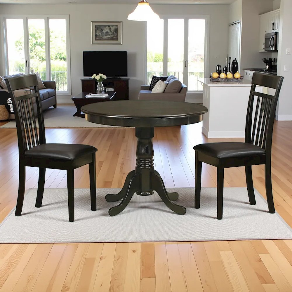 Elegant 3-Piece Dining Table Set – High Top Table and Chairs. Picture 2