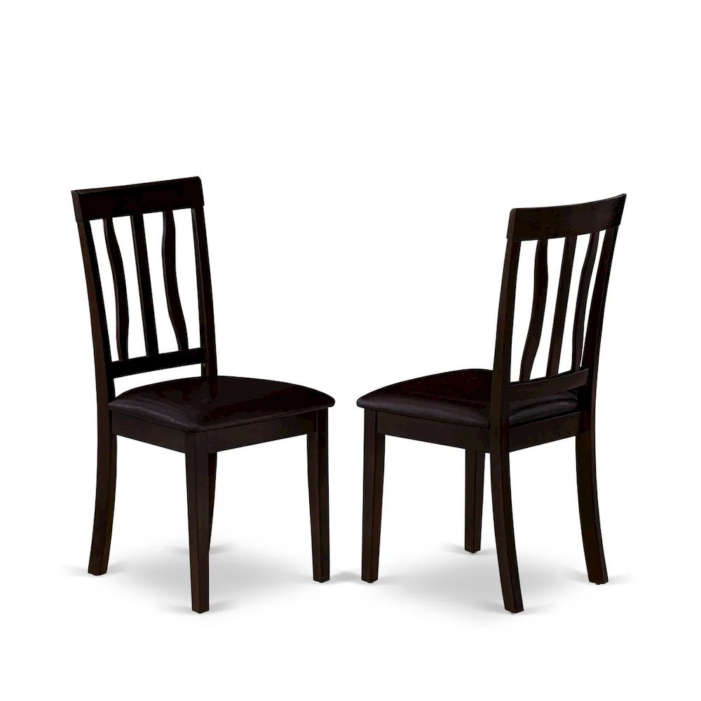 Faux Leather Upholstered Wooden Dining Chairs for Dining Room, Set of 2. Picture 1