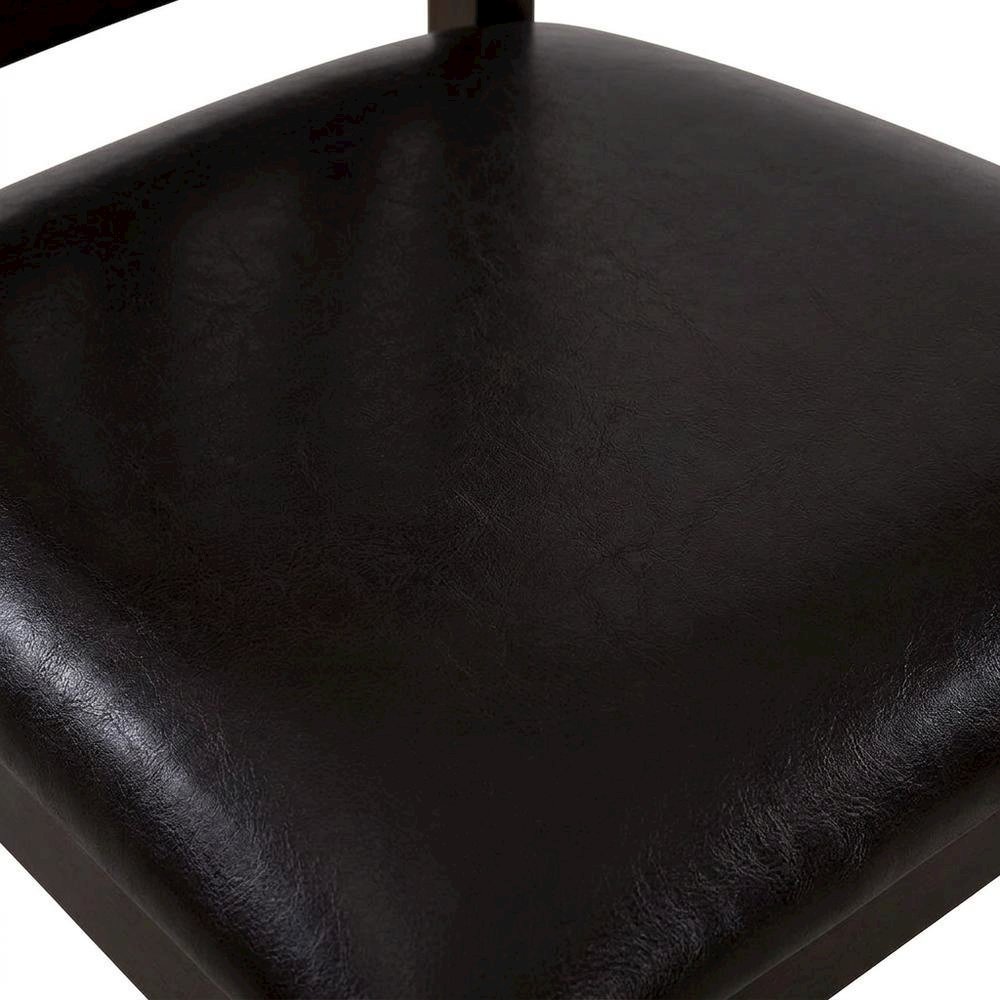 Faux Leather Upholstered Wooden Dining Chairs for Dining Room, Set of 2. Picture 7