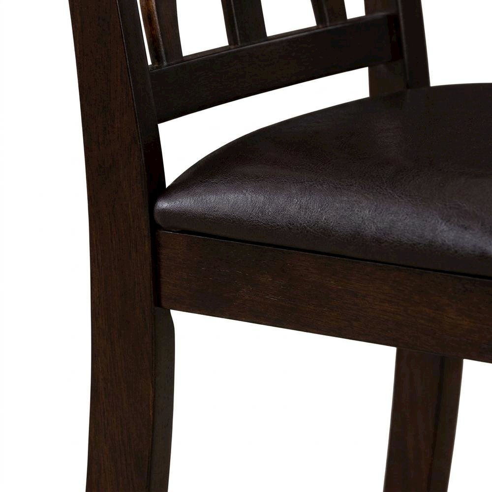 Faux Leather Upholstered Wooden Dining Chairs for Dining Room, Set of 2. Picture 8