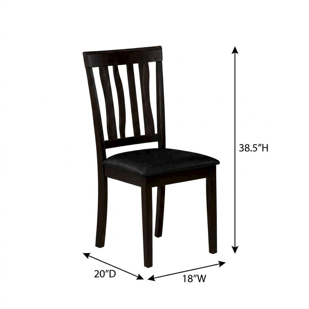 Faux Leather Upholstered Wooden Dining Chairs for Dining Room, Set of 2. Picture 6