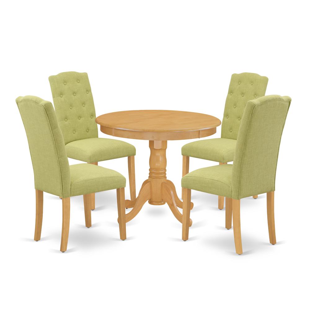 Dining Room Set Oak, ANCE5-OAK-07. Picture 1