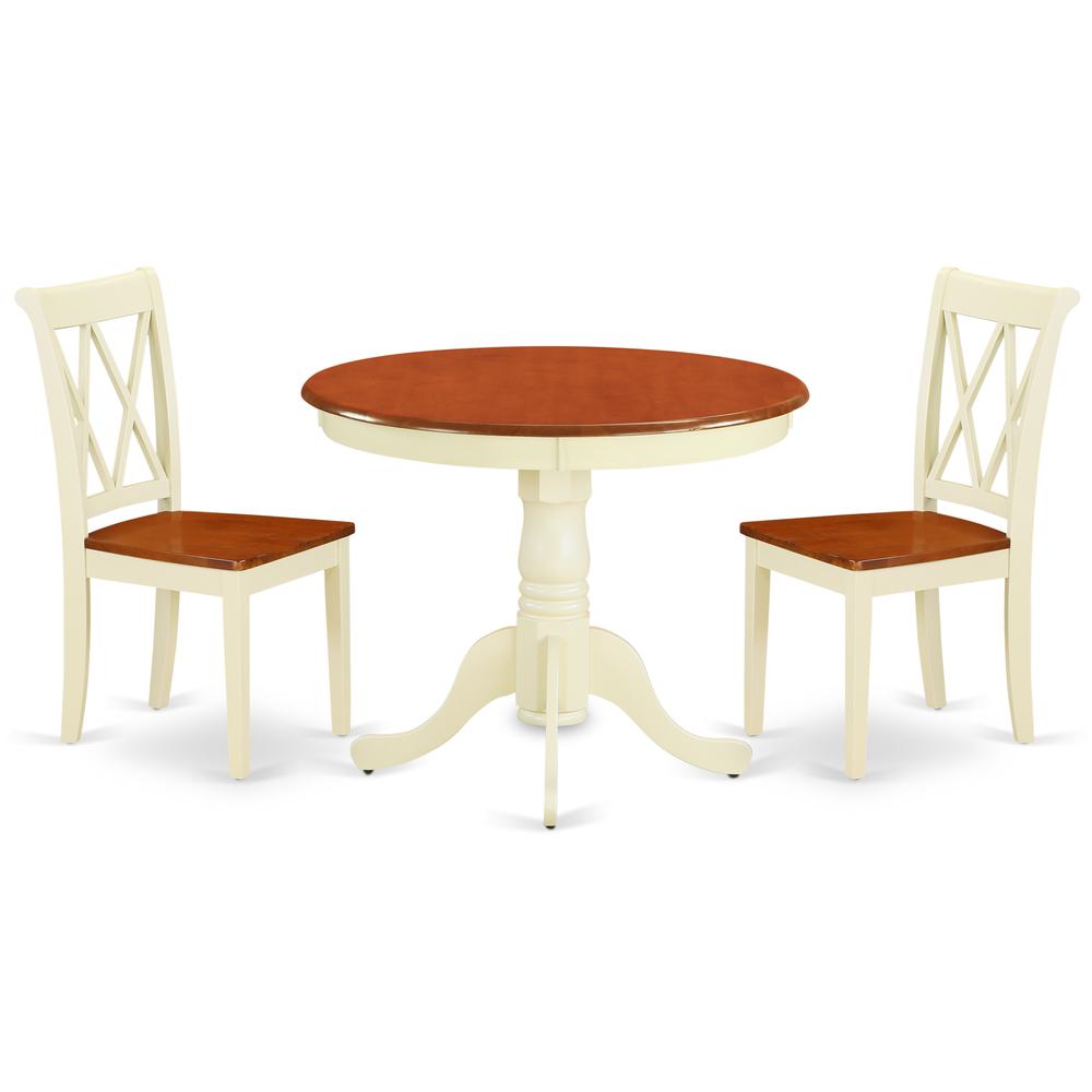 Dining Room Set Buttermilk & Cherry, ANCL3-BMK-W. Picture 1