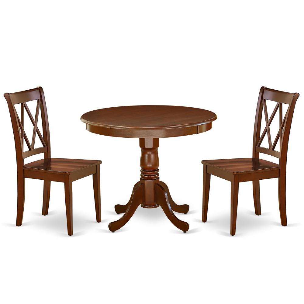 Dining Room Set Mahogany, ANCL3-MAH-W. Picture 1