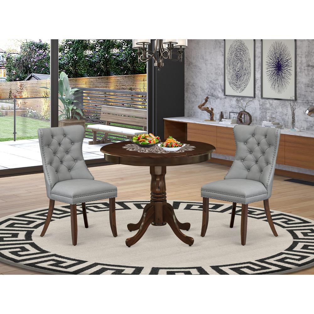 3 Piece Dining Room Table Set Consists of a Round Kitchen Table with Pedestal. Picture 5