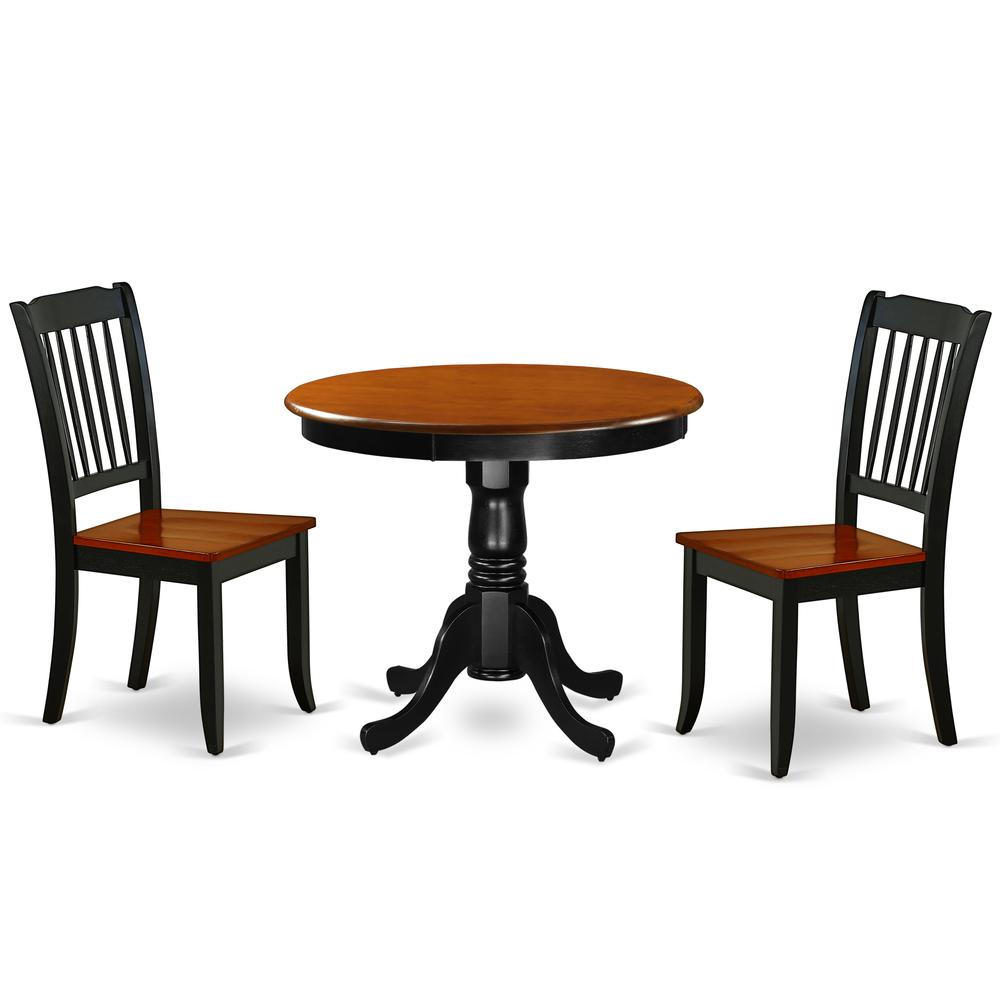 Dining Room Set Black & Cherry, ANDA3-BCH-W. Picture 1