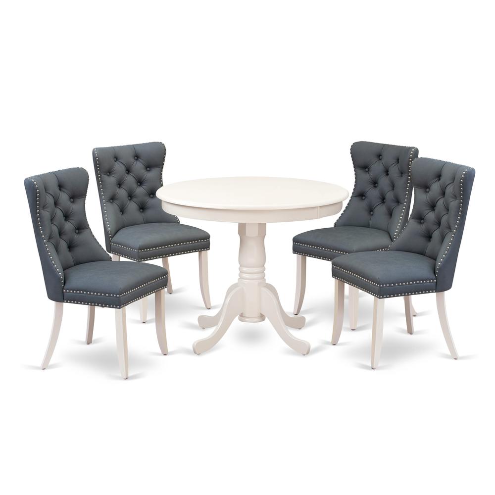 5 Piece Dining Set Consists of a Round Dining Table with Pedestal. Picture 6