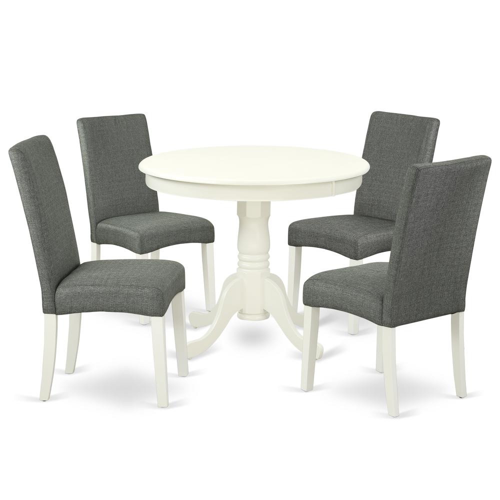 Dining Room Set Linen White, ANDR5-LWH-07. Picture 1