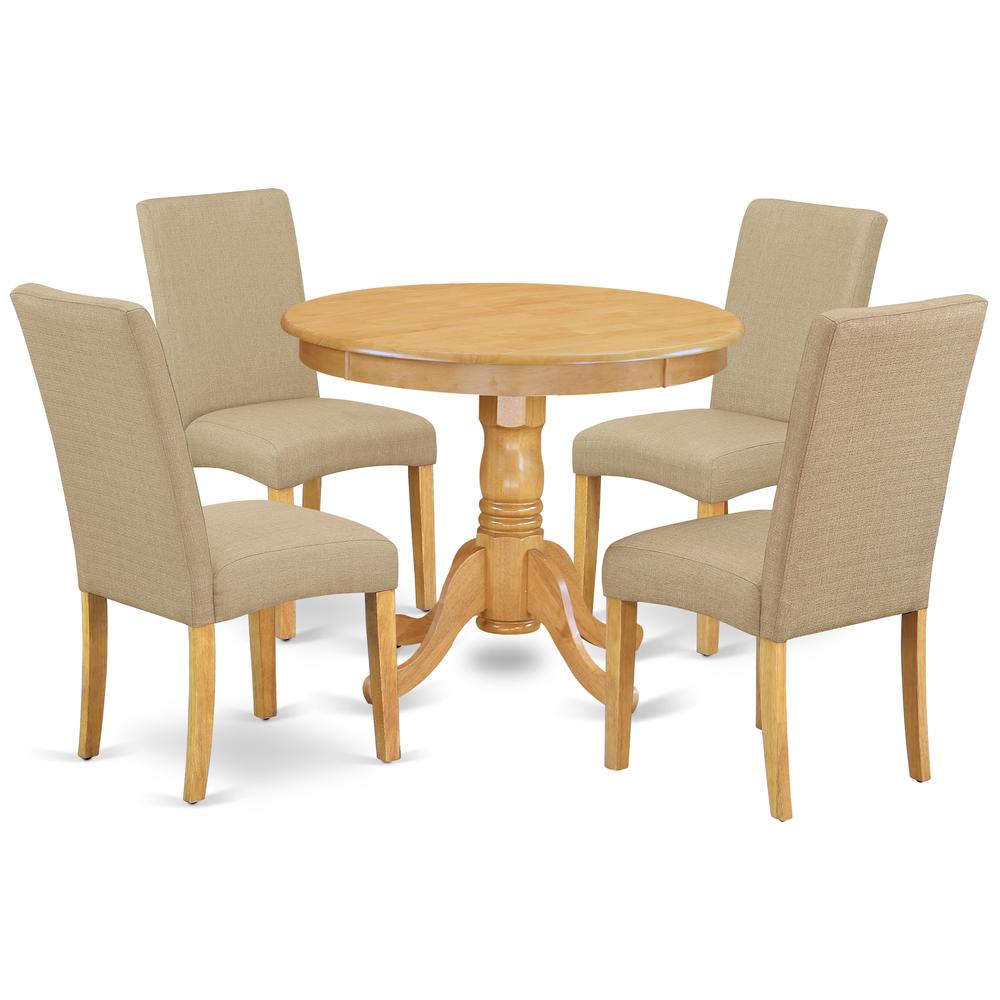 Dining Room Set Oak, ANDR5-OAK-16. Picture 1