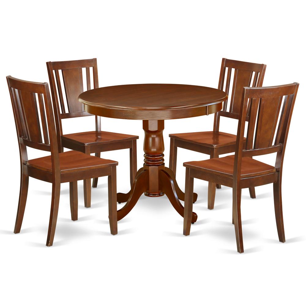Dining Room Set Mahogany, ANDU5-MAH-W. Picture 1