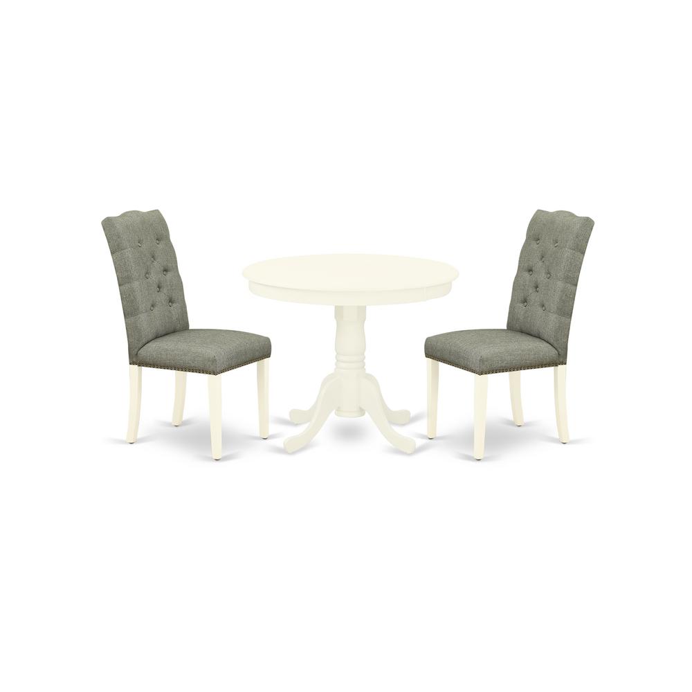 Dining Room Set Linen White, ANEL3-LWH-07. Picture 1