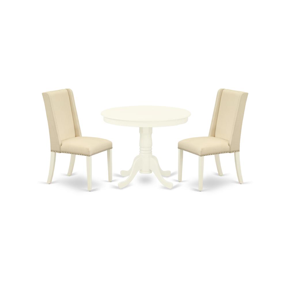 Dining Room Set Linen White, ANFL3-LWH-01. Picture 1