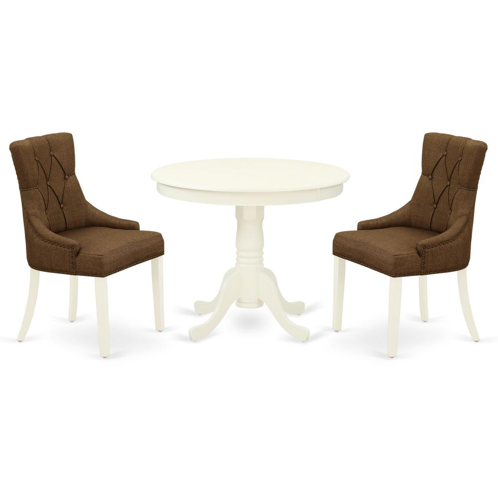 Dining Room Set Linen White, ANFR3-LWH-18. Picture 1