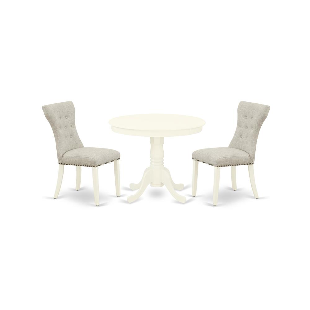 Dining Room Set Linen White, ANGA3-LWH-35. Picture 1