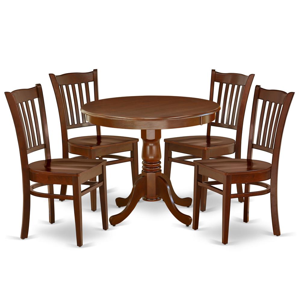 Dining Room Set Mahogany, ANGR5-MAH-W. Picture 1
