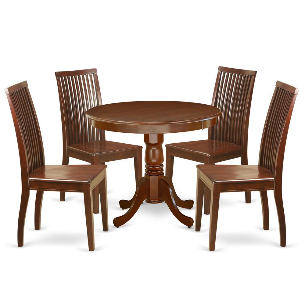 Dining Room Set Mahogany, ANIP5-MAH-W. Picture 1