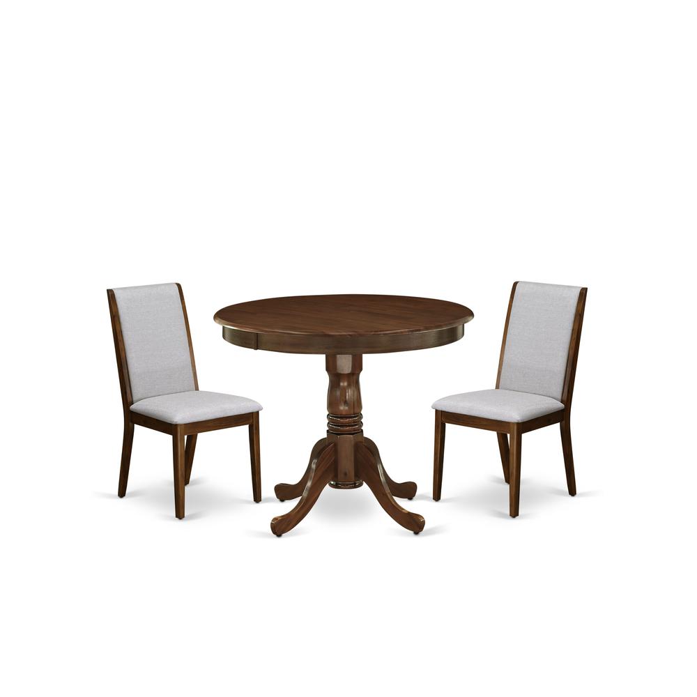 3 Pc Dining Set Includes a Round Kitchen Table and 2 Parson Chairs. Picture 6
