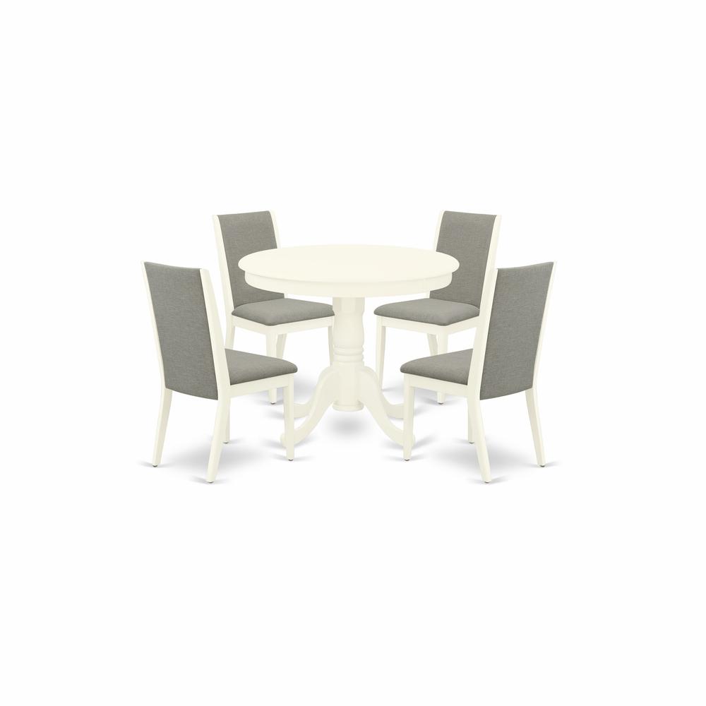Dining Room Set Linen White, ANLA5-LWH-06. Picture 1