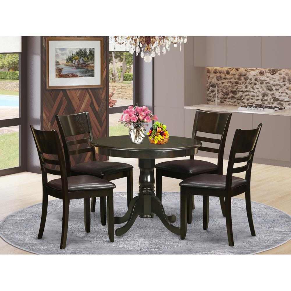 5  Pc  Kitchen  Table  set-round  Kitchen  Table  plus  4  dinette  Chairs. Picture 1