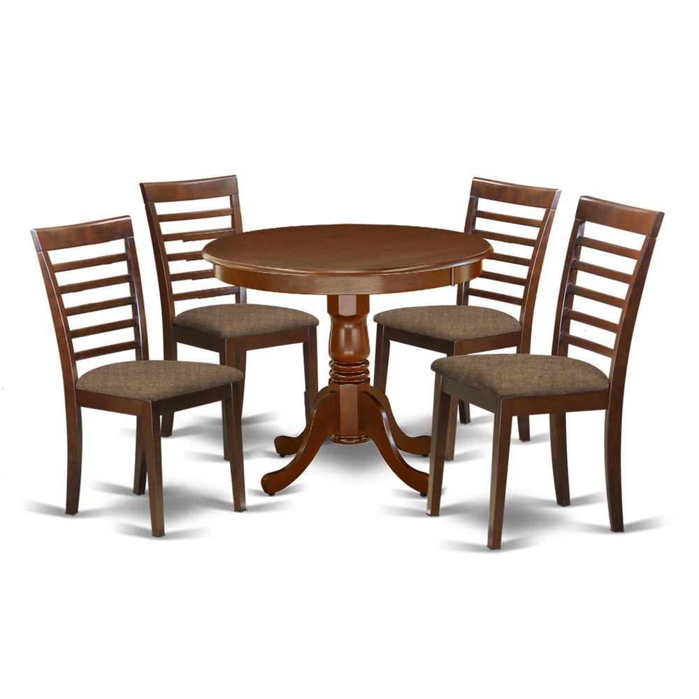 Dining Room Set Mahogany, ANML5-MAH-C. Picture 1