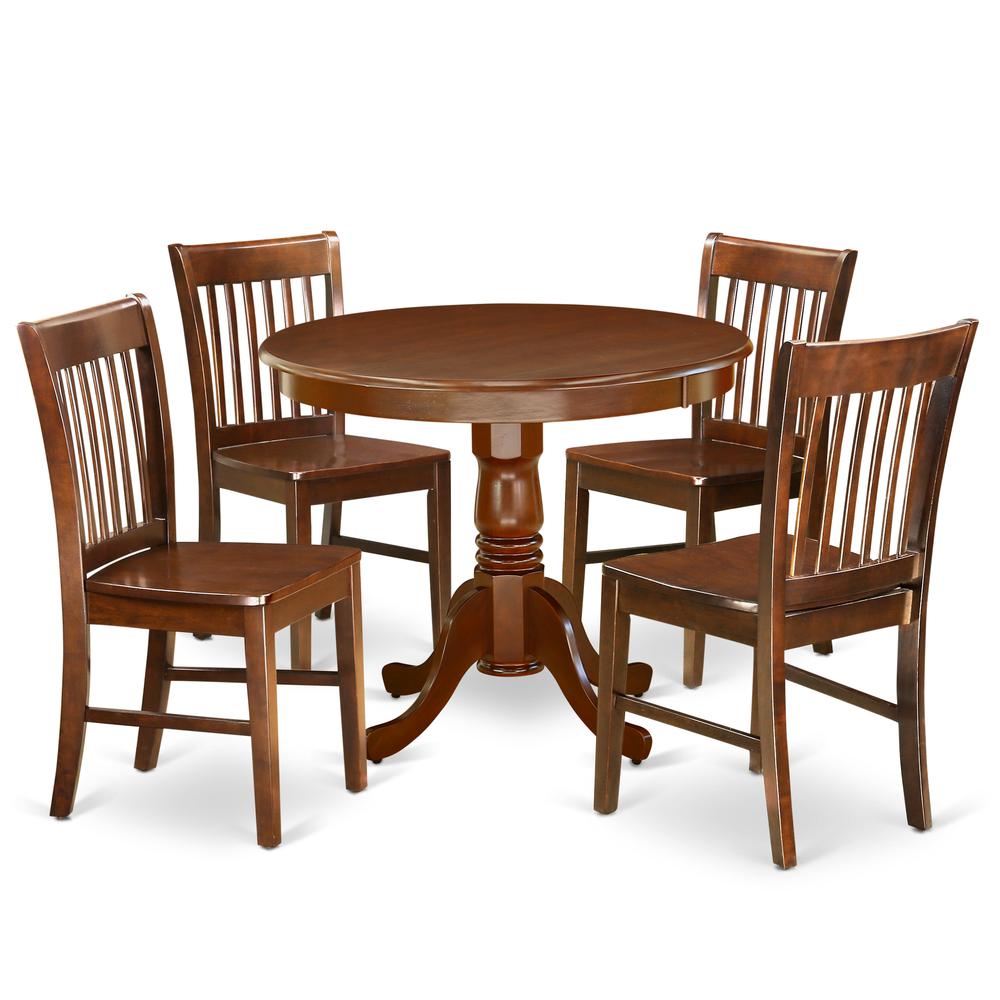 Dining Room Set Mahogany, ANNO5-MAH-W. Picture 1