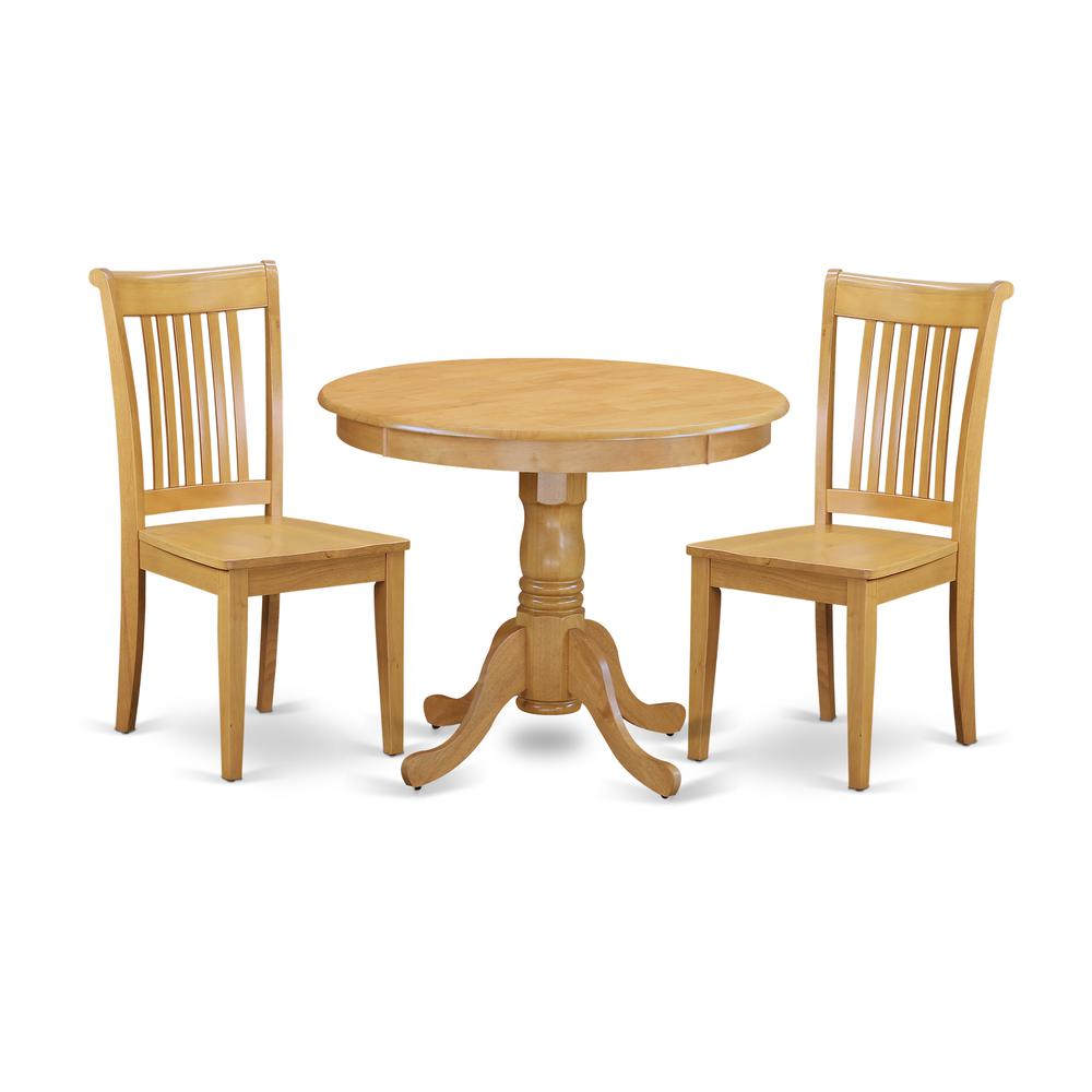 Dining Room Set Oak, ANPO3-OAK-W. Picture 1